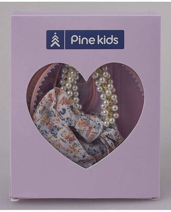Pine Kids Hair Accessories Combo Free Size Pack of 5 - Multicolor