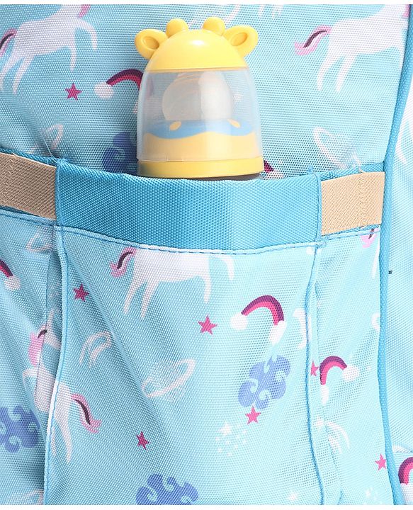 Babyhug Diaper Backpack Unicorn Print - Blue