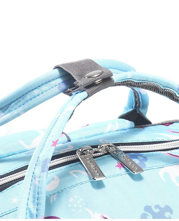 Babyhug Diaper Backpack Unicorn Print - Blue