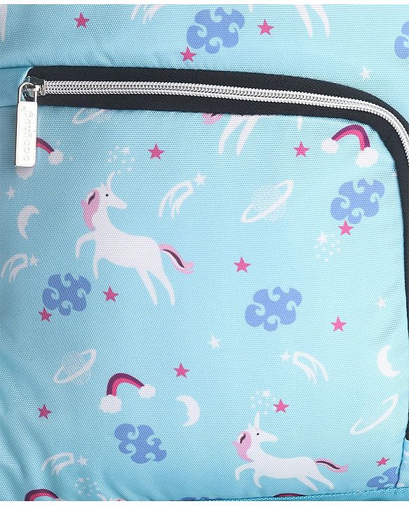 Babyhug Diaper Backpack Unicorn Print - Blue