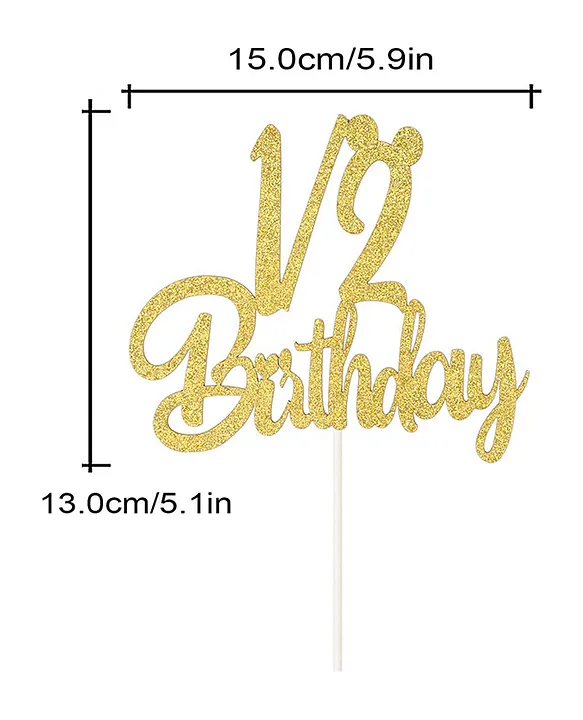 Zyozi 1st Birthday Birthday Boy Cake Topper Golden Height 10 cm Online in  India, Buy at Best Price from  - 9709210