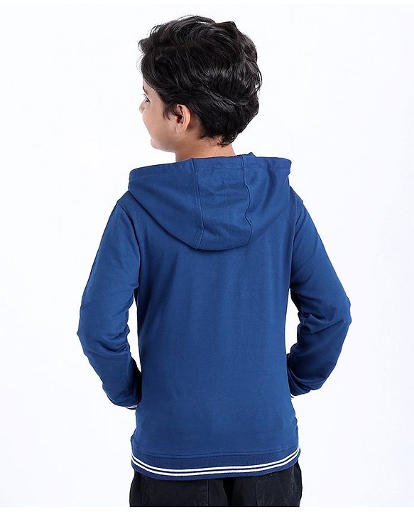 Pine Kids Full Sleeve Biowash Sweatshirts Text Print - Navy