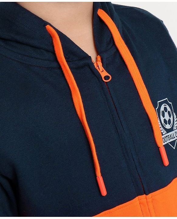 Pine Kids Full Sleeves Sweat Jacket - Orange