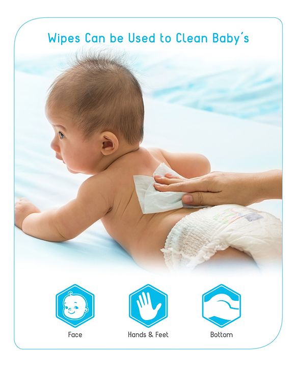 Babyhug Advanced 99% Pure Water Unscented Baby Wipes - 72 Pieces