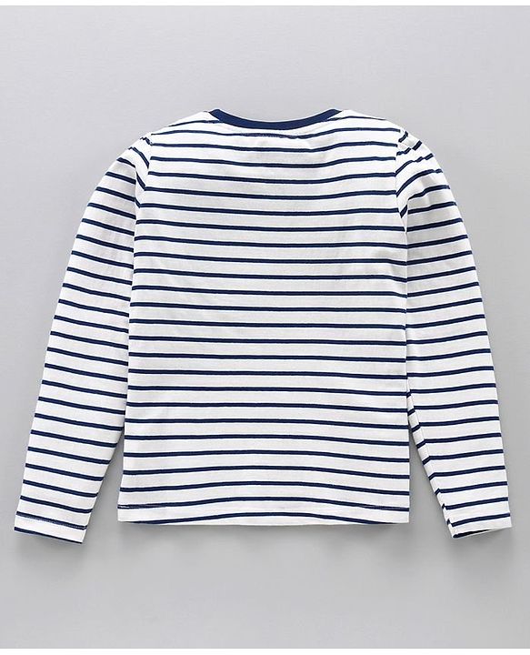 Pine Kids Full Sleeves T-Shirt Striped - Blue & White