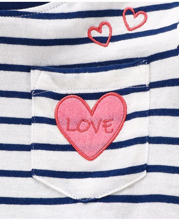 Pine Kids Full Sleeves T-Shirt Striped - Blue & White