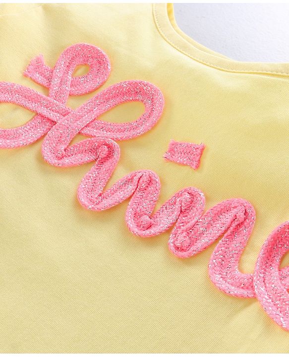 Pine Kids Full Sleeves Biowash Tee and Leggings Set - Yellow
