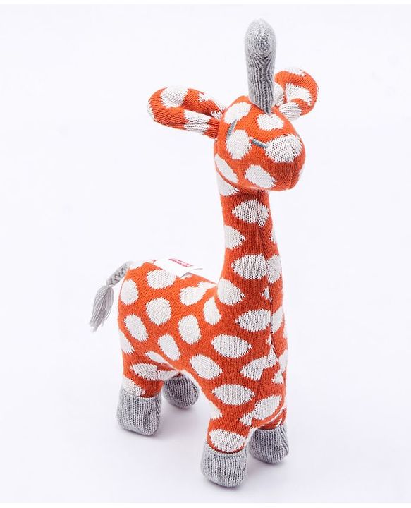 Babyhug Knitted Gift Set Giraffe Print Pack Of 5 - Orange