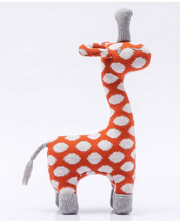 Babyhug Knitted Gift Set Giraffe Print Pack Of 5 - Orange