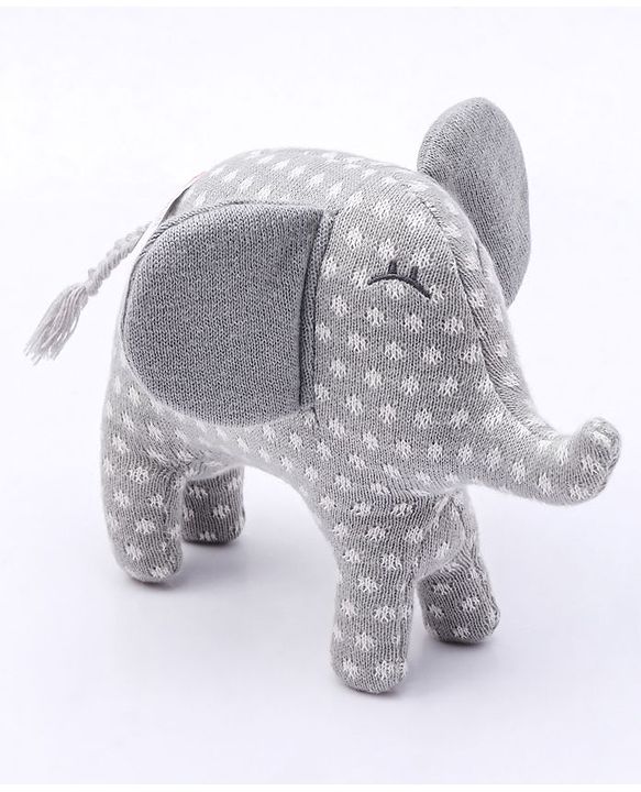Babyhug Knitted Gift Set Elephant Print Pack Of 5 - Grey