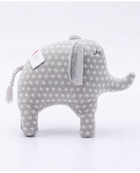 Babyhug Knitted Gift Set Elephant Print Pack Of 5 - Grey