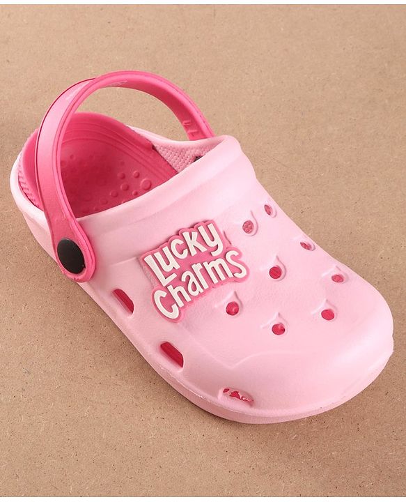 Pine Kids Clogs Text Patch - Light Pink Fuchsia