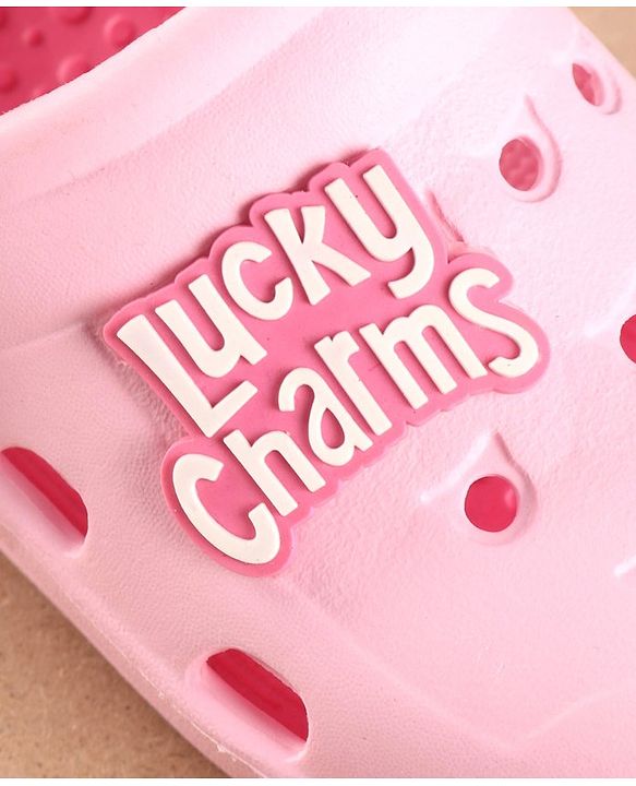 Pine Kids Clogs Text Patch - Light Pink Fuchsia