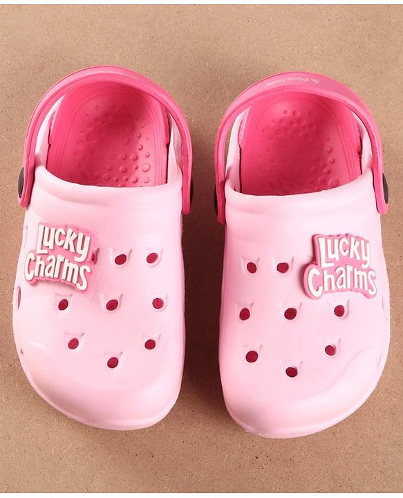 Pine Kids Clogs Text Patch - Light Pink Fuchsia