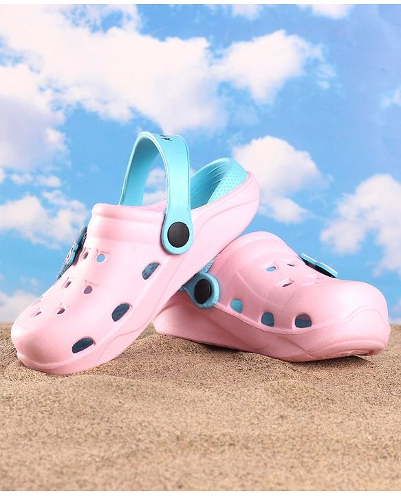 Pine Kids Clogs Text Patch - Light & Dark Pink
