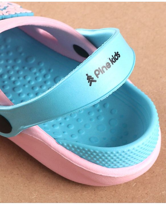 Pine Kids Clogs Text Patch - Light & Dark Pink
