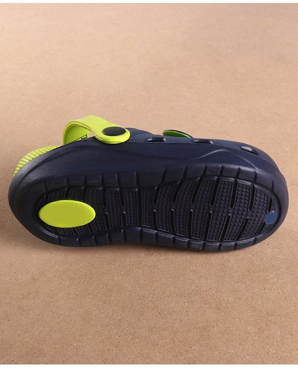 Pine Kids Clogs Cactus Patch - Navy Blue Light Green