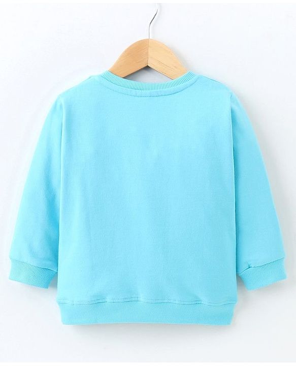 Babyhug Full Sleeves Sweatshirt Little Dragon Print - Blue