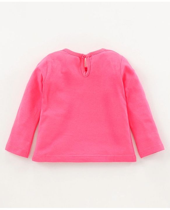 Babyhug Full Sleeves Night Suit Cat Print - Pink