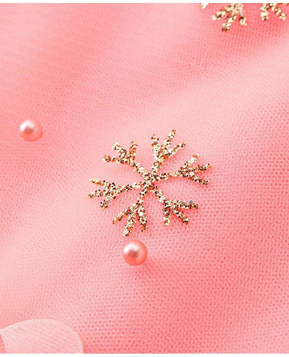 Babyhug Sleeveless Party Frock With Corsage - Peach
