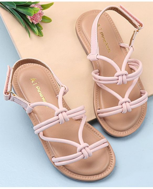 Pine Kids Sandals With Velcro Closure - Pink