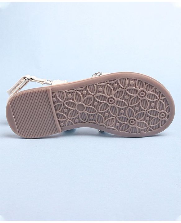 Pine Kids Sandals With Velcro Closure - White