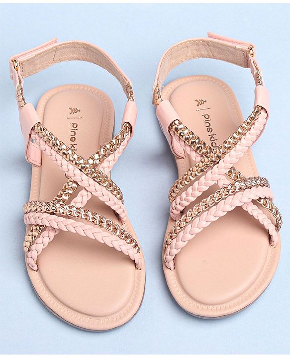 Pine Kids Sandals With Velcro Closure - Pink