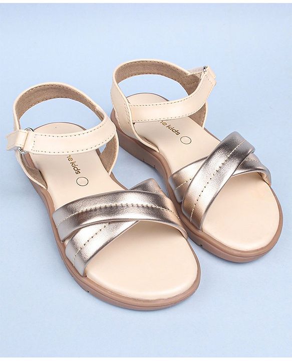 Pine Kids Party Wear Sandals - Gold