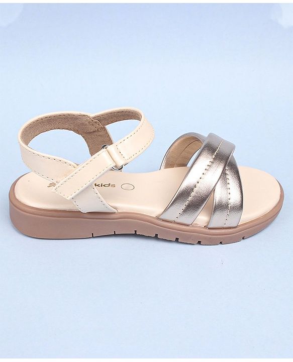 Pine Kids Party Wear Sandals - Gold