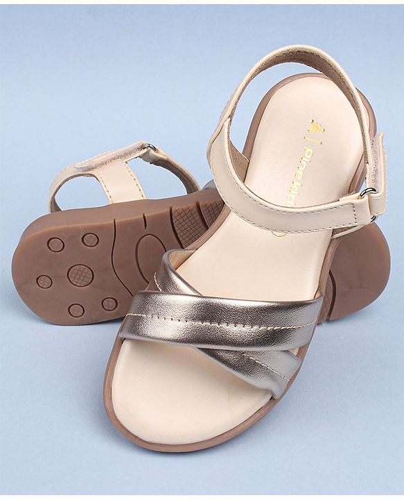 Pine Kids Party Wear Sandals - Gold