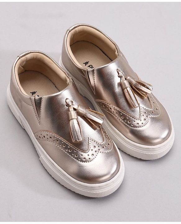 Pine Kids Pull On Casual Chunky Sole Shoes - Golden