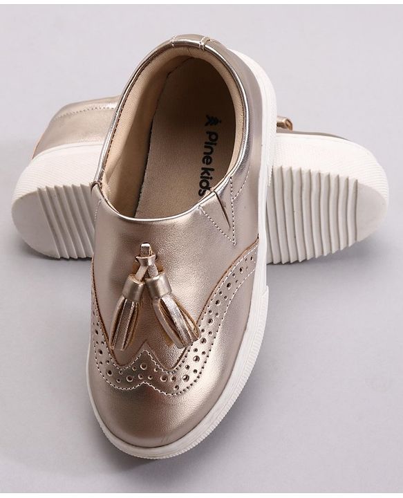 Pine Kids Pull On Casual Chunky Sole Shoes - Golden