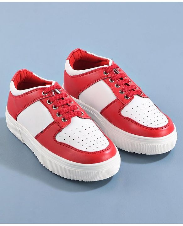 Pine Kids Slip On Casual Shoes  - Red White
