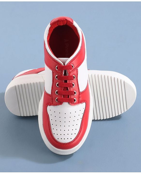Pine Kids Slip On Casual Shoes  - Red White