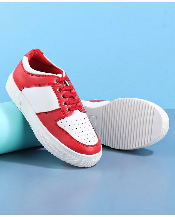 Pine Kids Slip On Casual Shoes  - Red White
