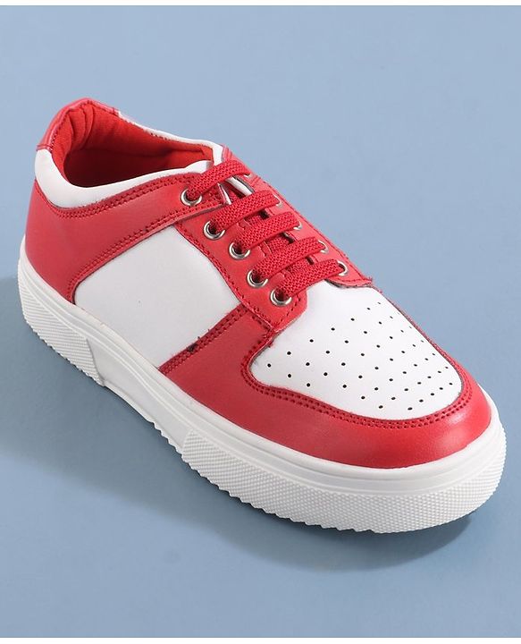 Pine Kids Slip On Casual Shoes  - Red White