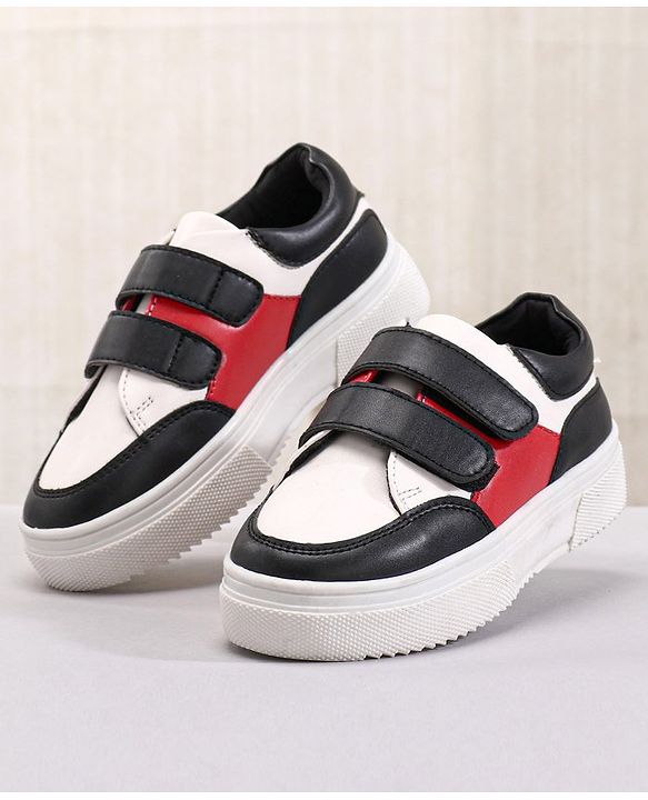 Pine Kids Casual Shoes - White Black Red