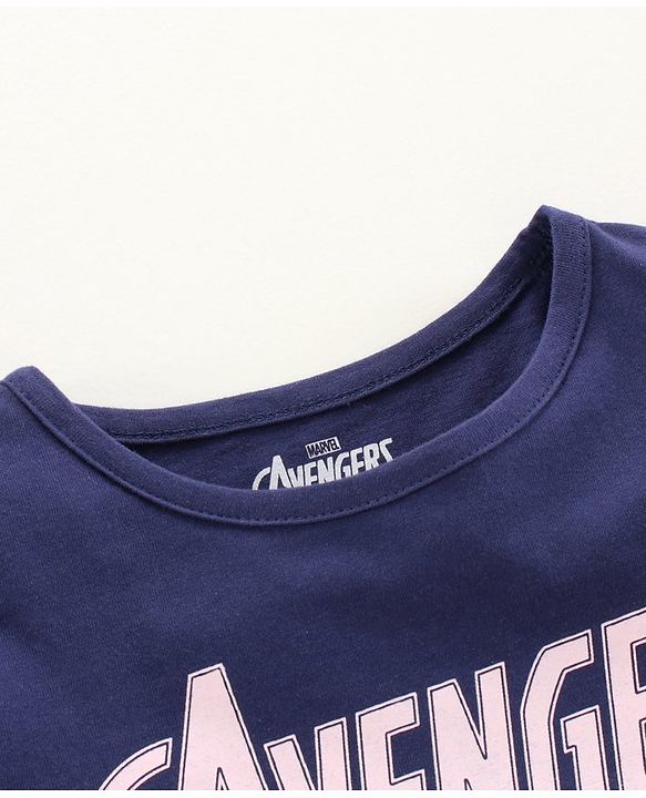 Pine Kids Half Sleeves Marvel Avengers Bio Wash Tee - Blue