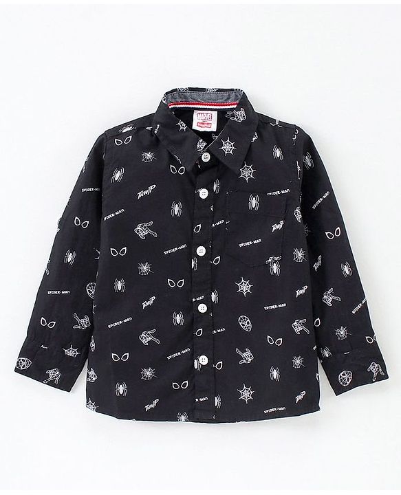 Babyhug Full Sleeves Shirt - Black