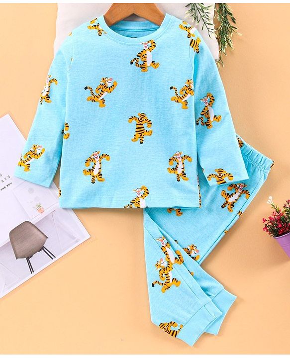 Babyhug Full Sleeves Dinosaur Print - Blue
