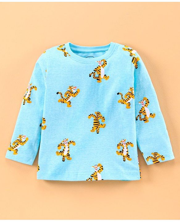 Babyhug Full Sleeves Dinosaur Print - Blue