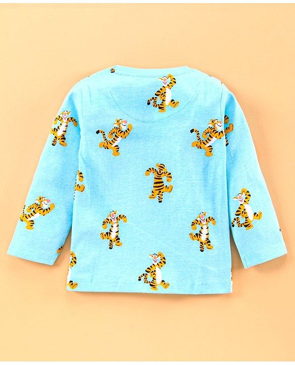 Babyhug Full Sleeves Dinosaur Print - Blue