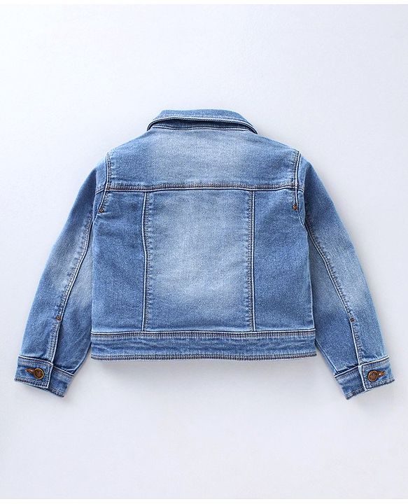 Babyhug Sleeveless Frock with Denim Jacket - Pink