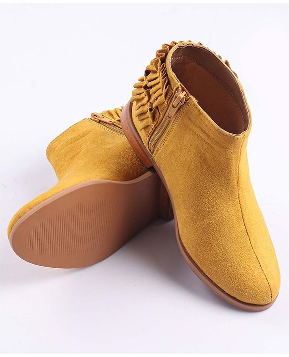 Pine Kids Frilled Winter Boots - Yellow
