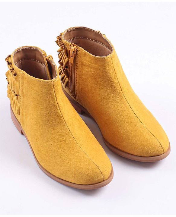 Pine Kids Frilled Winter Boots - Yellow