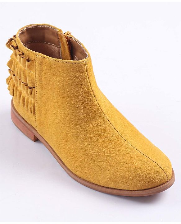 Pine Kids Frilled Winter Boots - Yellow