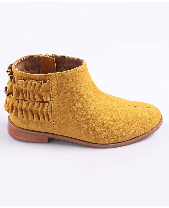 Pine Kids Frilled Winter Boots - Yellow