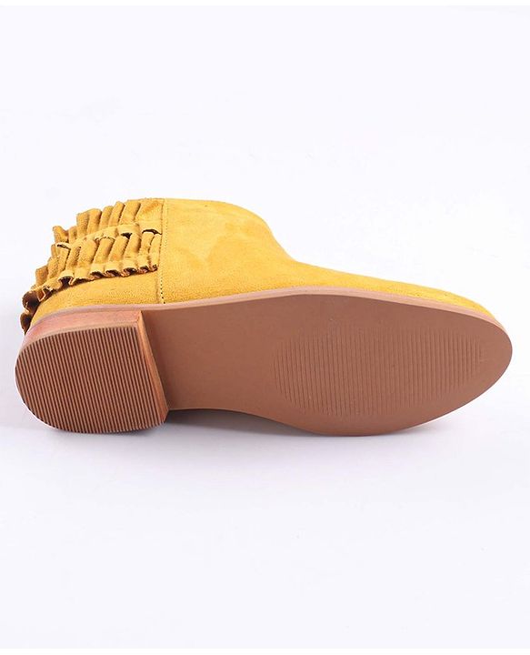 Pine Kids Frilled Winter Boots - Yellow