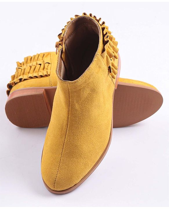 Pine Kids Frilled Winter Boots - Yellow