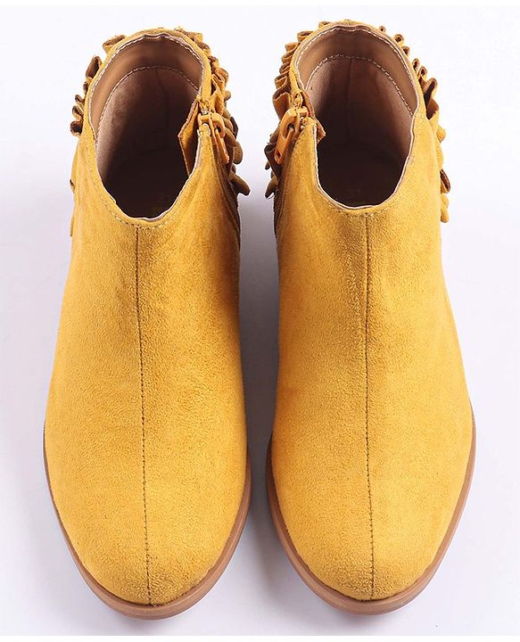 Pine Kids Frilled Winter Boots - Yellow